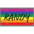 thumbnail image 1 of Randy Name Pride Flag Style License Plate Tag Vanity Novelty Metal | UV Printed Metal | 6-Inches By 12-Inches | Car Truck RV Trailer Wall Shop Man Cave | NP2449, 1 of 1
