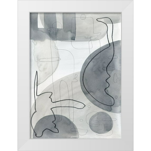 Randy Noble Fine Art 11x14 White Modern Wood Framed Museum Art Print Titled - Lines Mingle