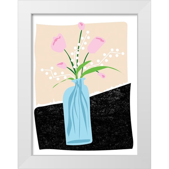 Randy Noble Fine Art 12x14 White Modern Wood Framed Museum Art Print Titled - Bloom Alternative
