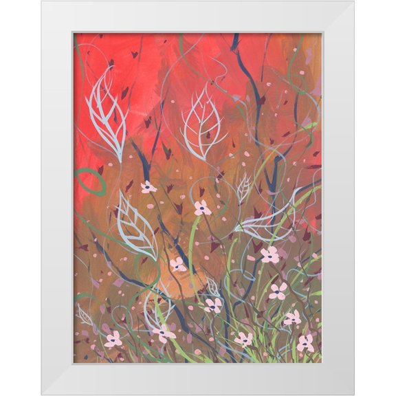 Randy Noble Fine Art 12x14 White Modern Wood Framed Museum Art Print Titled - Emboldened Reds