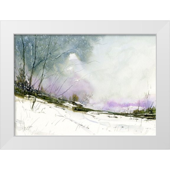 Randy Noble Fine Art 14x11 White Modern Wood Framed Museum Art Print Titled - Pine Ridge