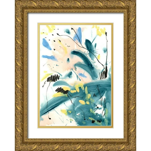 Randy Noble Fine Art 18x24 Gold Ornate Wood Framed with Double Matting Museum Art Print Titled - Pastel Palette 6