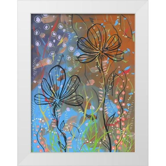 Randy Noble Fine Art 19x24 White Modern Wood Framed Museum Art Print Titled - Power Of Flower