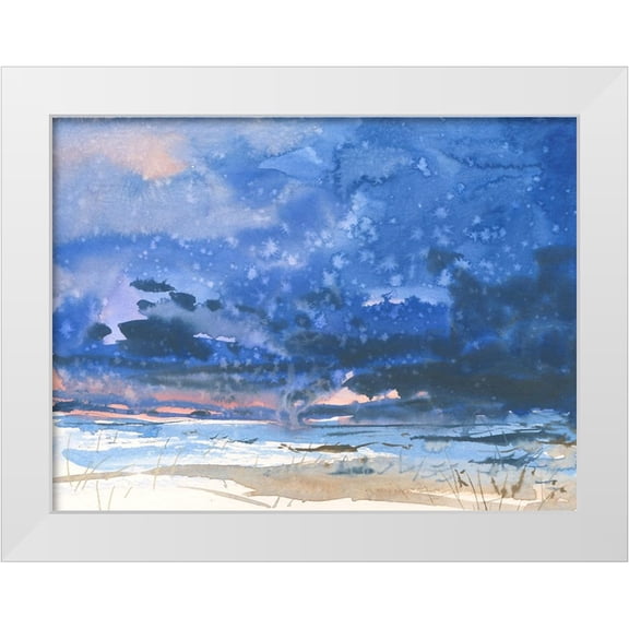 Randy Noble Fine Art 24x19 White Modern Wood Framed Museum Art Print Titled - Ocean Storms