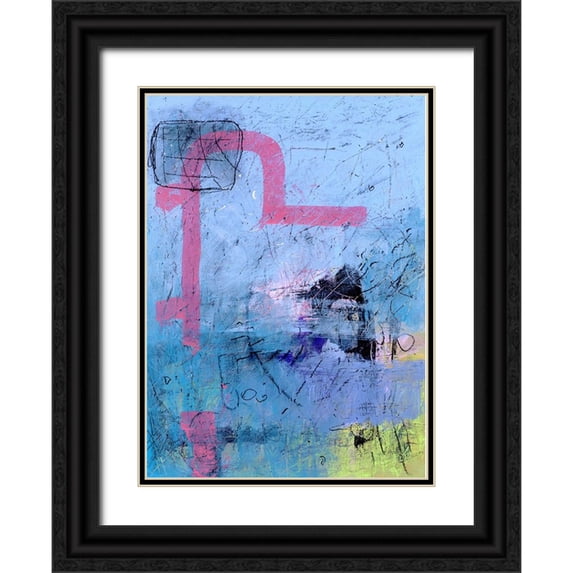 Randy Noble Fine Art 24x32 Black Ornate Wood Framed with Double Matting Museum Art Print Titled - Content