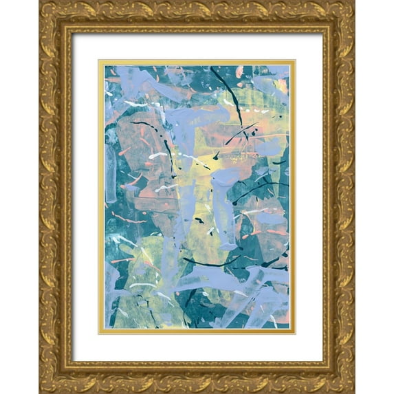 Randy Noble Fine Art 24x32 Gold Ornate Wood Framed with Double Matting Museum Art Print Titled - Pastel Palette 10