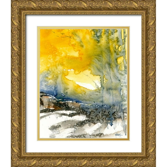 Randy Noble Fine Art 26x32 Gold Ornate Wood Framed with Double Matting Museum Art Print Titled - Winters Sun