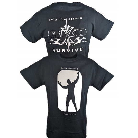Randy Orton RKO Only the Strong Survive Mens Black T-shirt 5XL