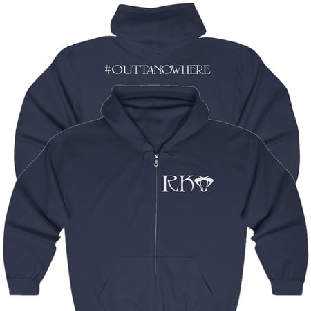 Randy Orton RKO #OuttaNoWhere Navy Blue Zipper Hoody