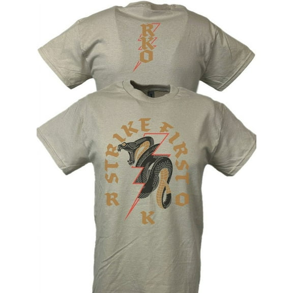 Randy Orton Strike First Viper Bolt Tan T-shirt