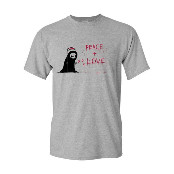 Randy Otter Peace Love Death And Destruction DT Adult T-Shirt Tee