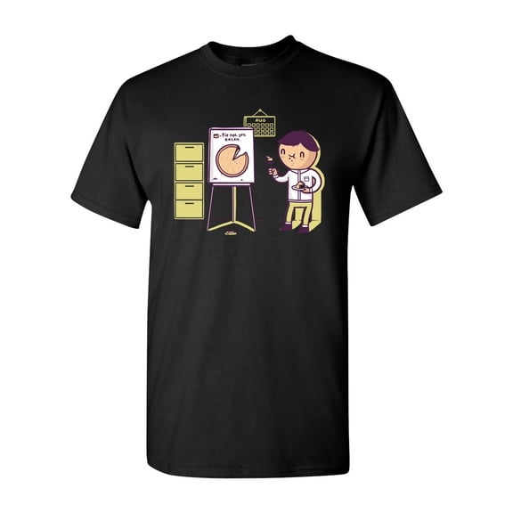 Randy Otter Pie Chart DT Adult T-Shirt Tee