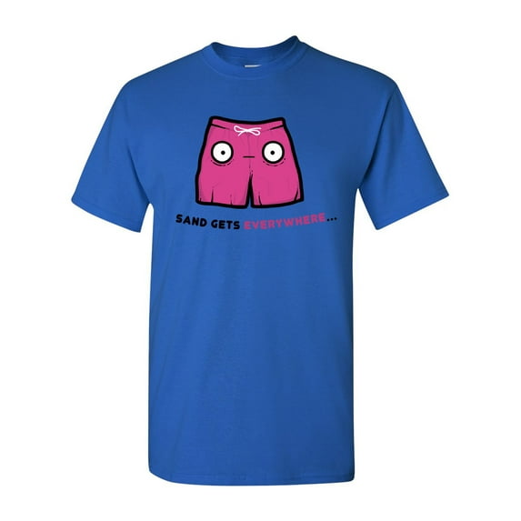 Randy Otter Sand Gets Everywhere DT Adult T-Shirt Tee