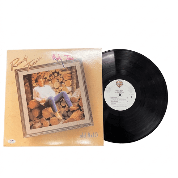 Randy Travis Signed Old 8x10 Vinyl PSA Album Autographed