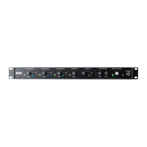 Three Mono Source plus Direct Wired PC Bluetooth Audio Mixer with Powered Output