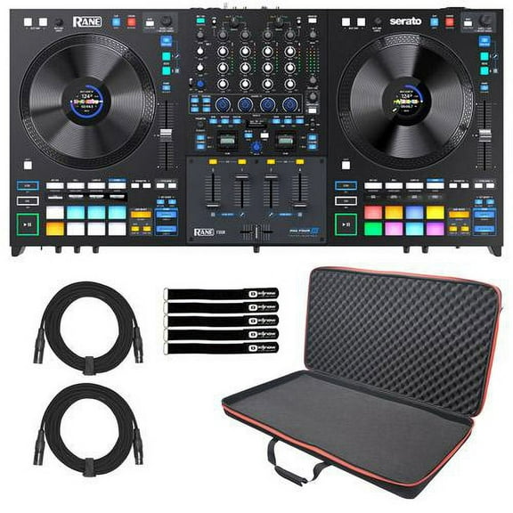 Rane FOUR Advanced Four-Channel Stems DJ Controller with Soft Case Package