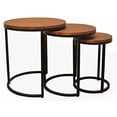 thumbnail image 1 of Rane Nesting 3-Table Set in Copper Metal-Cladded Round Top, 1 of 6