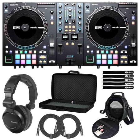 Rane ONE Professional Motorized DJ Controller with Soft Case & Headphones Package