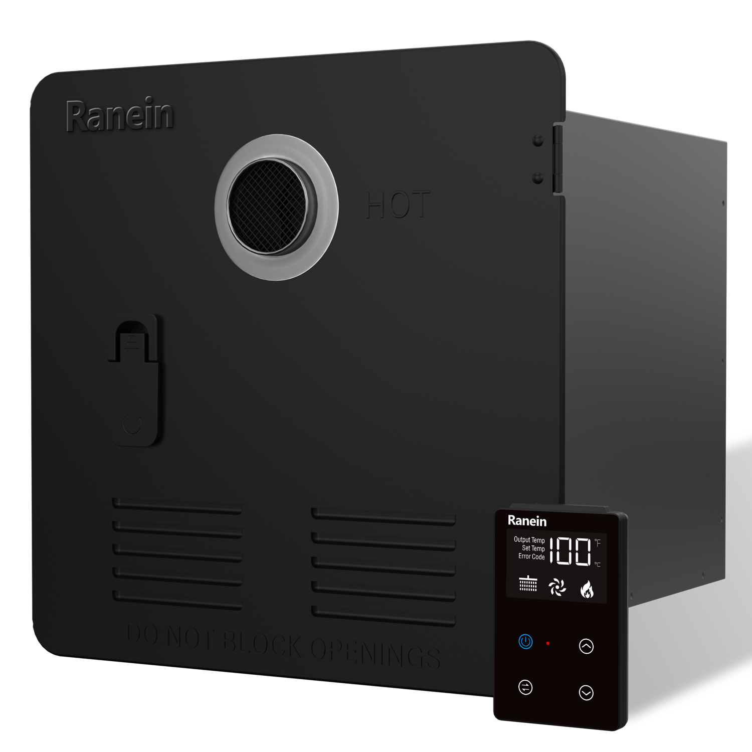 Ranein 65,000 BTU RV Tankless Water Heater, Max 3.9 GPM, with Black 15