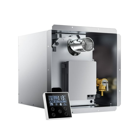 Ranein 65,000 BTU RV Tankless Water Heater without Door, High Altitude Available, 12V, CSA Certificated, with Thermostatic Chamber and Multi-function Controller, On Demand Instant Hot Water Heater