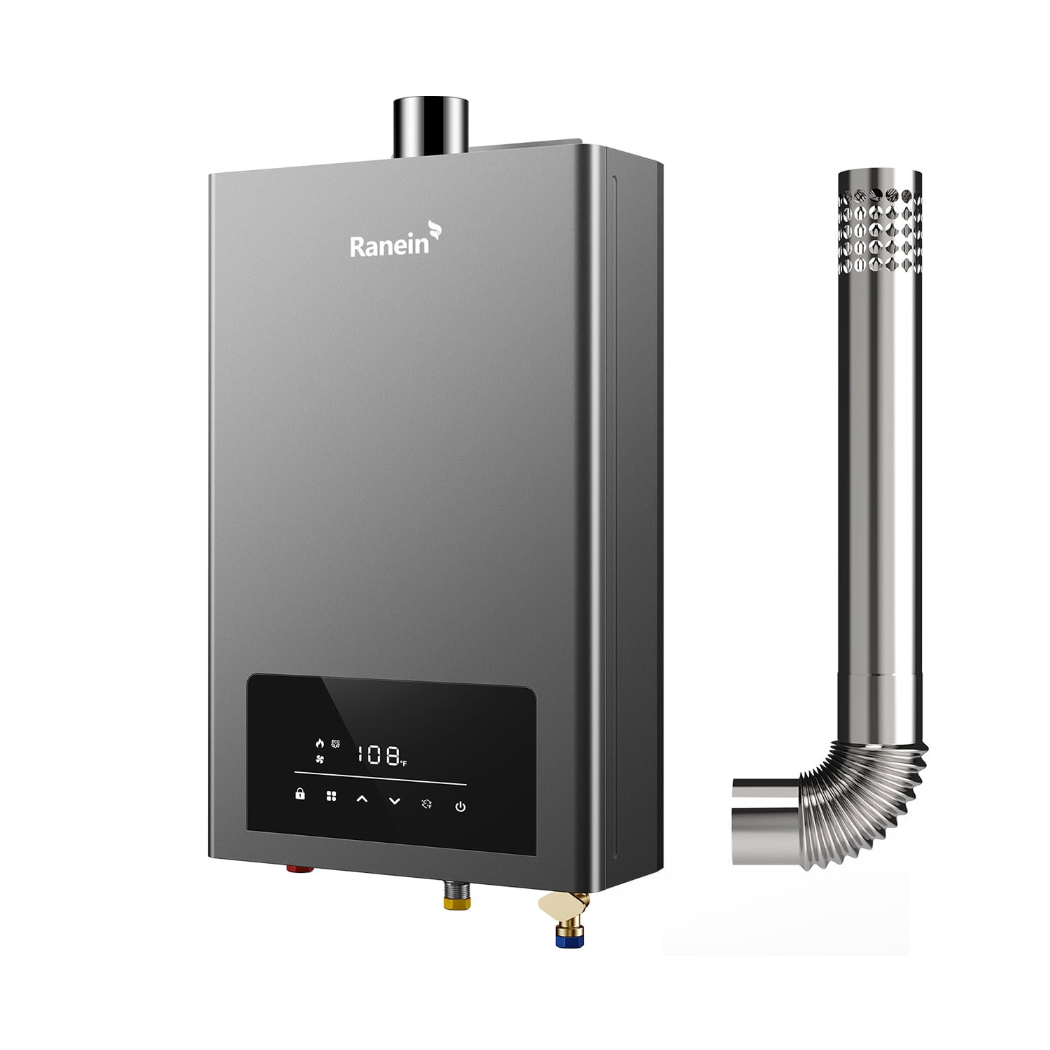 Ranein Propane Gas Tankless Water Heater, Indoor Max 3.6 GPM, 80,000 BTU Instant Hot Water Heater