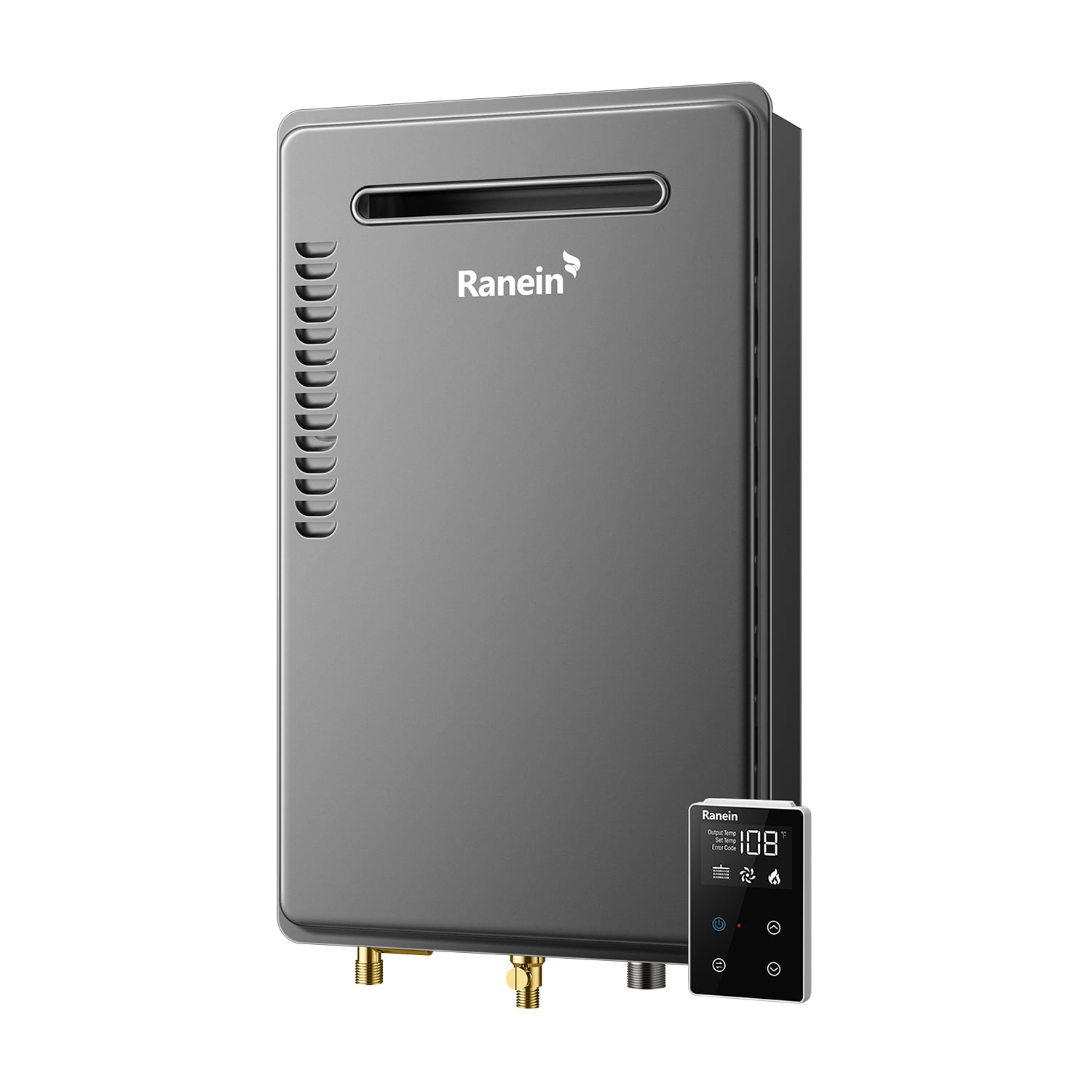 Ranein Outdoor Tankless Water Heater, Propane Gas, 5.3 GPM, 130,000 BTU, Instant Hot Water System for Whole House & Shower