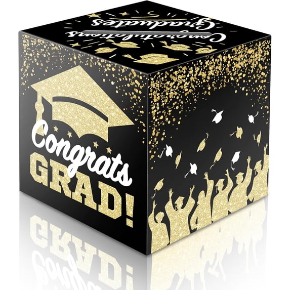 Ranfashiong Class of 2026 Graduation Card Box, Foldable Pink Cardboard Holder for Congrats Grad Party Decorations, Large 8.7 Inch Envelope Box