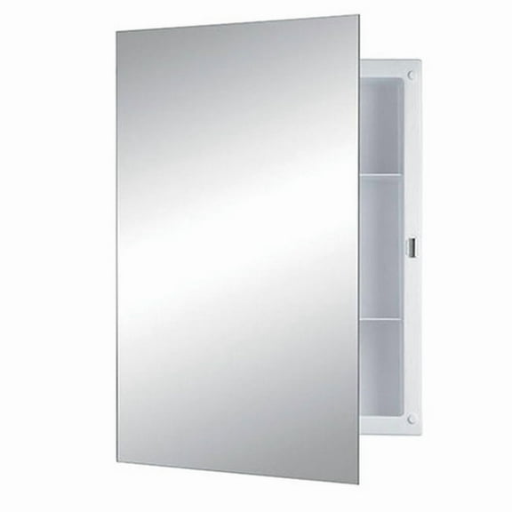 Jensen B7733 Focus Single-Door Recessed Medicine Cabinet, 3-Shelves