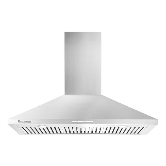 Rangaire RHWMP36S 36" Wall Mounted Hood - Stainless Steel, 3 Speed Fan, LED Lights, Push Button Control