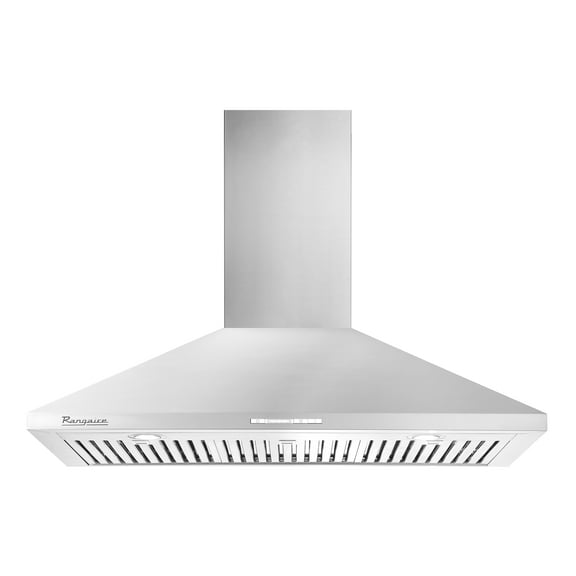 Rangaire RHWMP36S 36" Wall Mounted Hood - Stainless Steel, 3 Speed Fan, LED Lights, Push Button Control