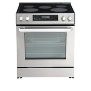 Rangaire RRE303GS 30 Glass Touch Electric Range Oven - Stainless Steel, Infrared Stove Burners, True Convection, Self Cleaning, Easy Reach Racks