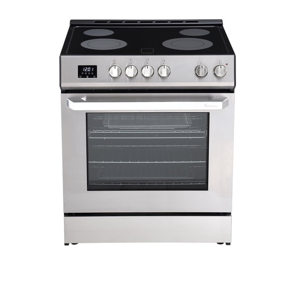 Rangaire RRE303TS 30" Electric Range Oven with Timer - Stainless Steel, Infrared Stove Burners, True Convection, Easy Reach Racks