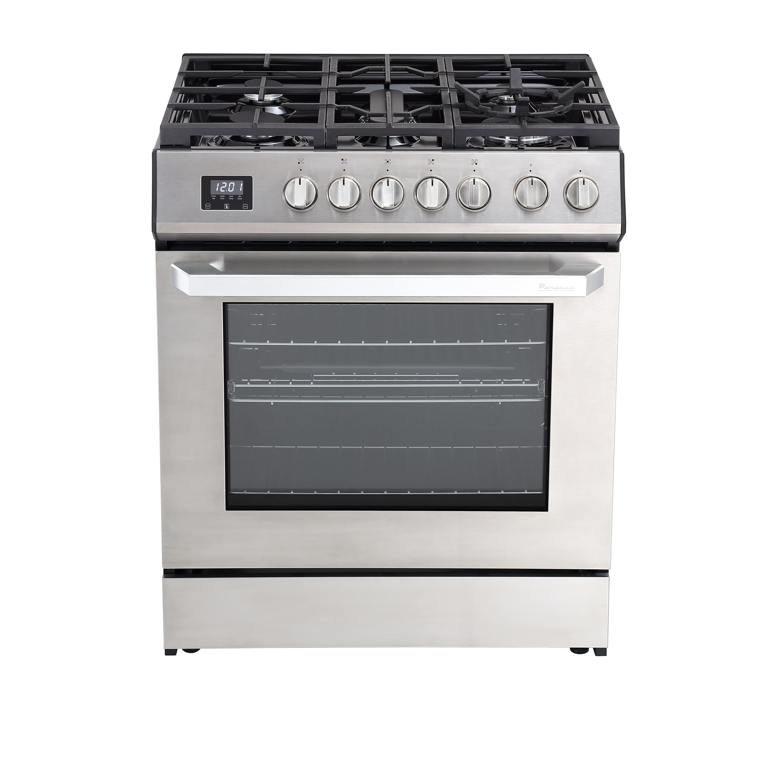 Rangaire RRG303TS 30" Gas Range Oven with Timer - Stainless Steel, Sealed Burners, Convection Fan, Easy Reach Racks