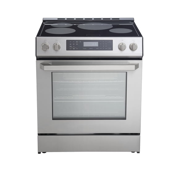 Rangaire RRI303GS 30" Glass Touch Induction Range Oven - Stainless Steel, Induction Burners, True Convection, Self Cleaning, Easy Reach Racks