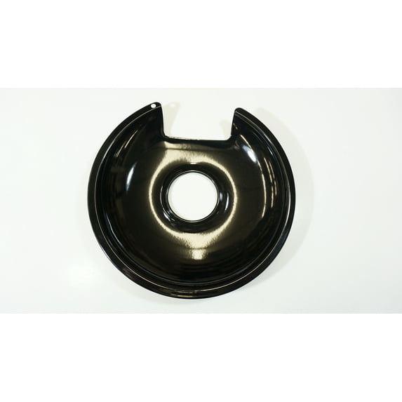 Range Black Porcelain 8" Drip Pan for Most Fixed Elements, 412-8