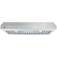 thumbnail image 1 of Range Hood 30 Inch, Stainless Steel Under Cabinet Range Hood with 3 Speed Exhaust Fan, Button Control, Round 6" Top Vent, Range Hoods with Reusable Baffle Filters, LED Lighting, Silver, 1 of 1