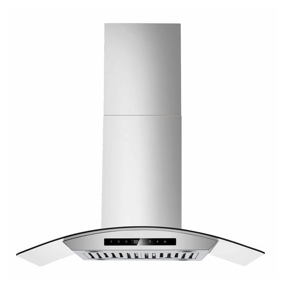 Range Hood 30 Inch, Stainless Steel Kitchen Vent 800 CFM, Chimney Hood with Gesture Control, Touch Panel, LED Lights, Ductable/Ductless Convertible