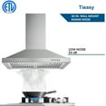 thumbnail image 1 of Range Hood 30 inch 350 CFM Wall Mount Stainless Steel Stove Cook Vent Hood Tiesay Range Hood, Range Hoods 30 inch Stainless Steel, 450 CFM Kitchen Hood with LED Light Baffle Filters, 3 Speed Exhaust, 1 of 10