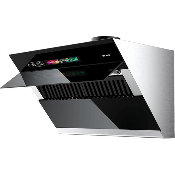Range Hood 30 inch with 900CFM, Voice/Gesture Sensing/Touch Control Panel, Unique Side-Draft Design for Under Cabinet Modern Kitchen Hood, Ducted/Ductless Convertible
