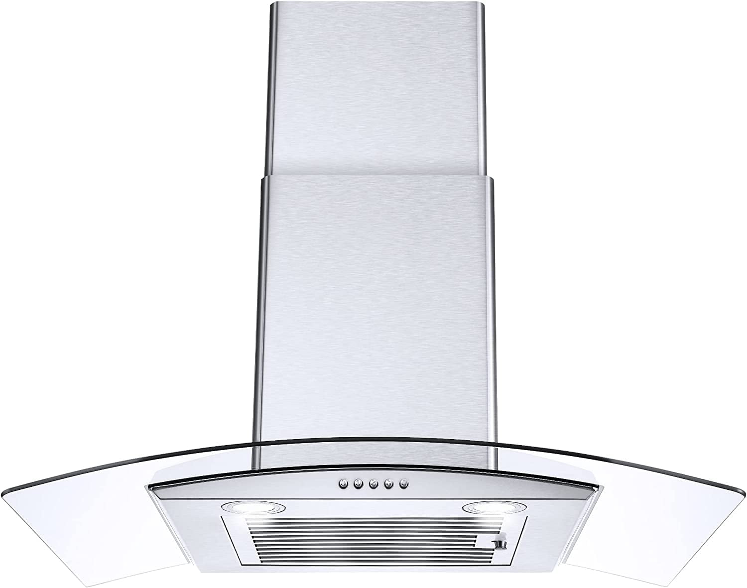 Range Hood 30 inch Convertible Wall Mount Range Hood with Tempered Glass 3 Speed Fan 450CFM