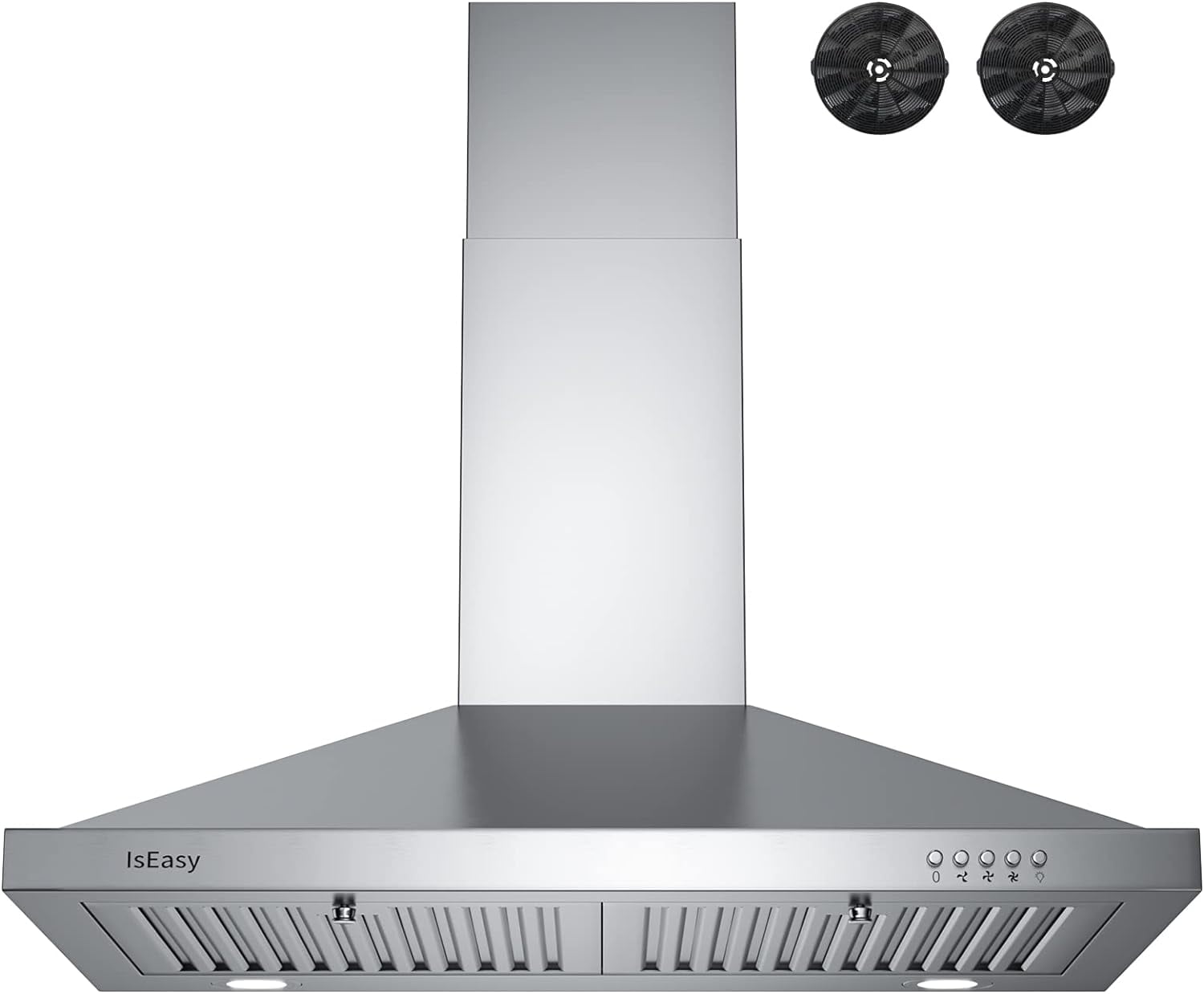 Range Hood 30 inch, IsEasy Wall Mount Vent Hood 500 CFM with Ducted