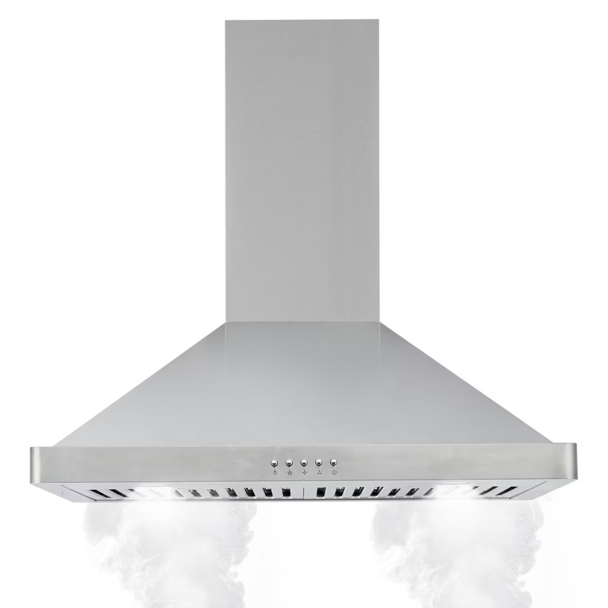 Range Hood 30 inch, Stainless Steel Range Hood Ducted/Ductless Convertible Duct, Wall Mount Kitchen Hood w/Baffle Filters, 3 Speed Fan, LED Light and Touch Control