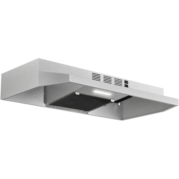 Range Hood 30 inch Under Cabinet Stainless Steel Kitchen Vent Hood 280CFM Built-in Color silver