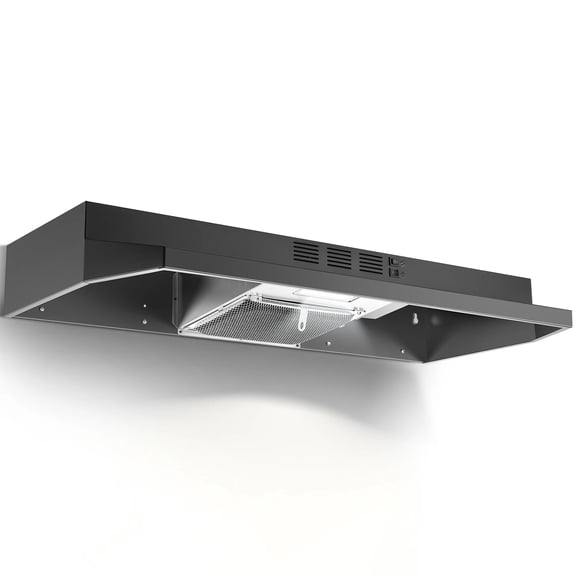 Range Hood 36 Inch Under Cabinet, Stainless Steel Kitchen Vent Hood 280CFM, Built-in Kitchen Stove Hood W/Rocker Button Control