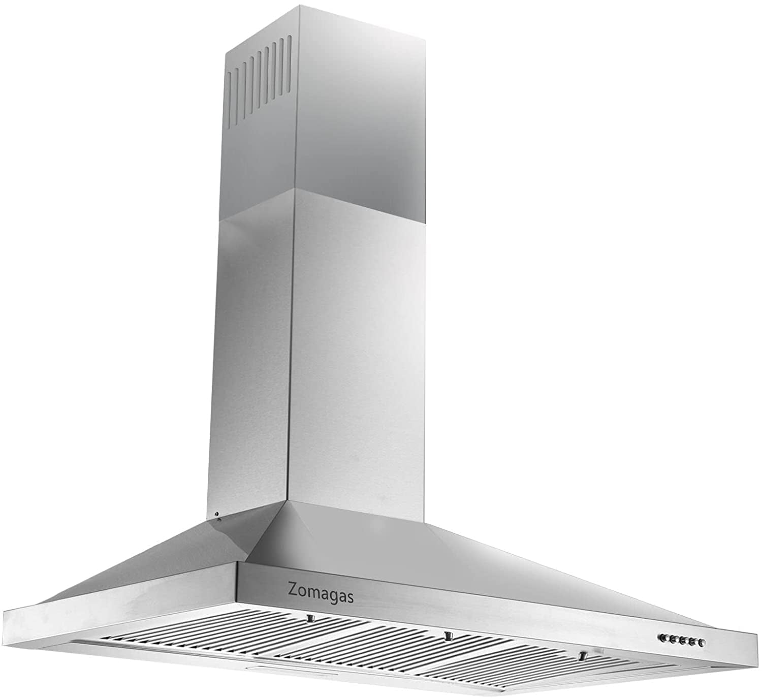 Range Hood 36-inch Wall Mount Vent Hood Stainless Steel Ducted/Ductless 3 Speed Exhaust Fan