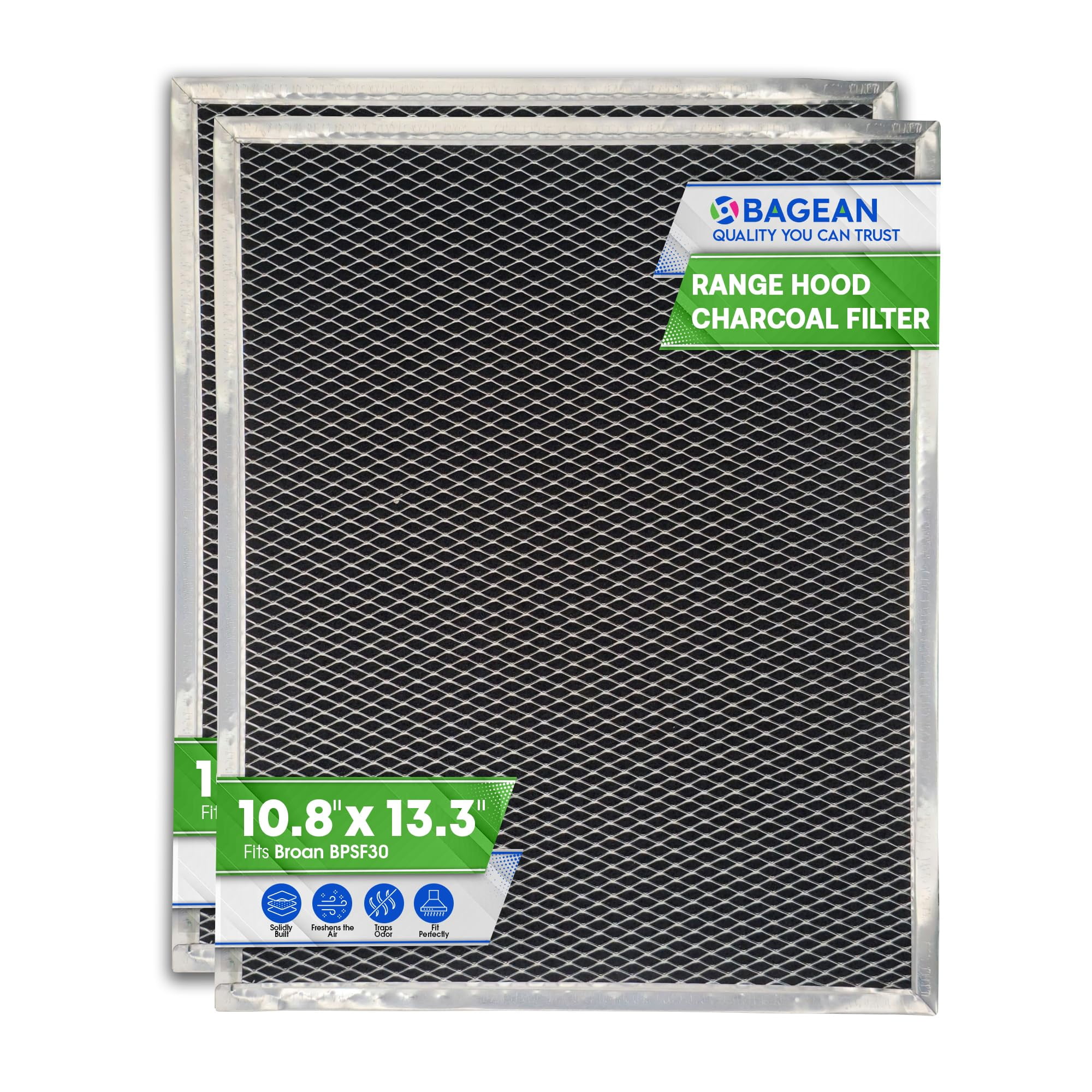 10.81” x 13.31” Charcoal Range Hood Filter with Aluminum Frame