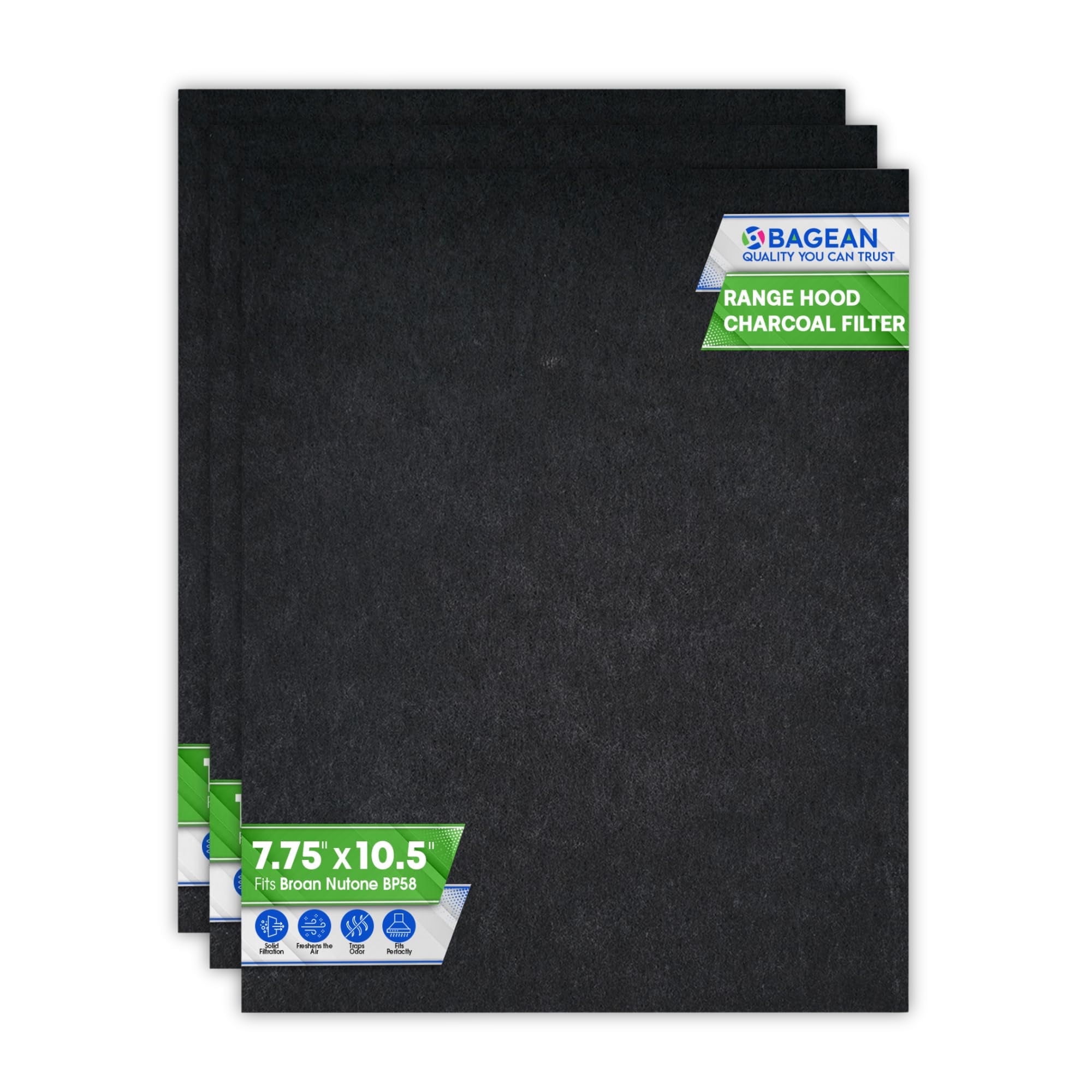 Filtro Carbone Attivo Per Cappa Broan 43000, NuTone BP57/BP58 E Altri - Sostituzione Generica, Misura 203x286mm