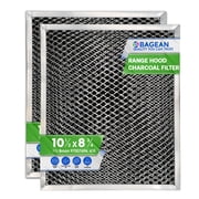 Range Hood Filter Replacement 10.5" x 8.8" for 41F 97007696 Broan Charcoal Grease Filter Combo - Ductless Hood Filter - Metal Mesh Screen Filters Grease and Carbon Freshens Kitchen Air 2-Pack