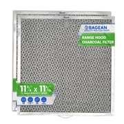 استبدال فلتر غطاء المحرك 11.6 x 11.2 BPQTF S99010317 Broan Charcoal Grease Filter Combo - فلتر تنفيس الموقد بدون قنوات - كتل شبكية معدنية للشحوم ومرشحات الكربون فرن المطبخ الهواء 2 عبوة