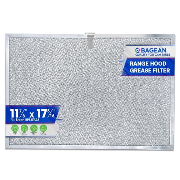 Range Hood Filter Replacement for BPS1FA36 17.35 x 11.80 Inch Broan Range Hood Filter and Allure Range Hood Filter - Hood Vent Filter for Range Hood - Filters Grease Entering Stove Overhead (1-Pack)
